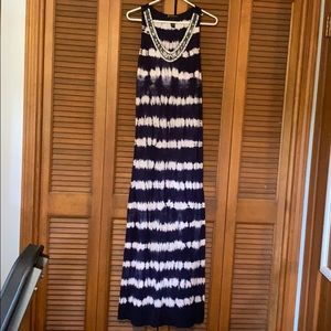 Inc large tie died dress maxi